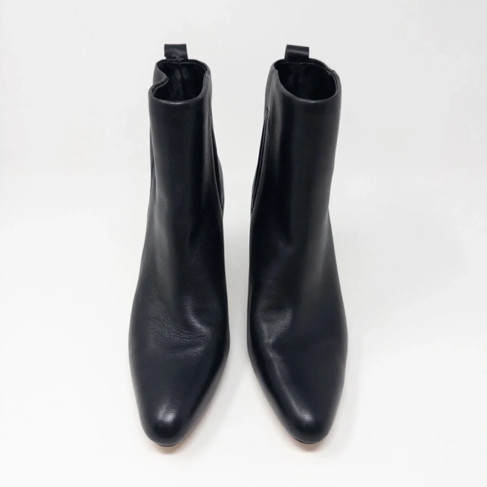 Vince Hillside Black Booties Heels Womens US 6.5 EU 36.5 - Picture 3 of 5